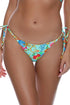 Luli Fama Il Mare Seamless Reversible Wavy Ruched Back Brazilian Tie Side Bottom